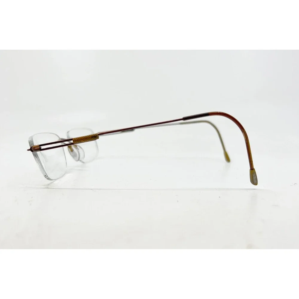 Silhouette Rimless Eyeglasses Frames Brown Titan Minimal Art 28154 Womens